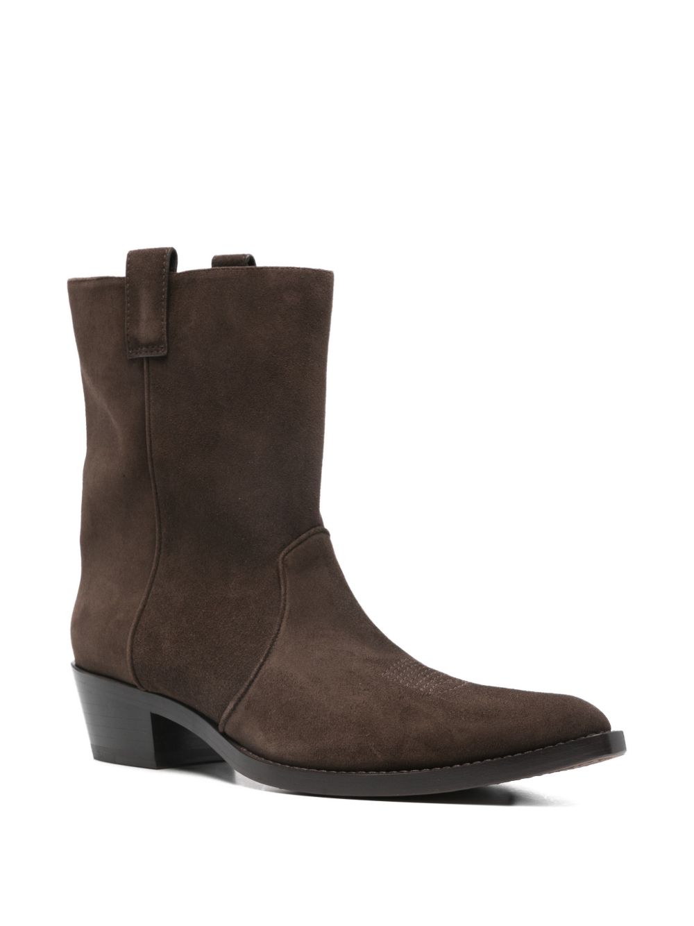 Stivaletti Clive in pelle scamosciata in marrone 
