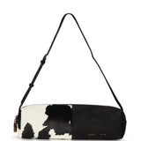 Borsa a spalla con stampa animalier Key in bianco e marrone 