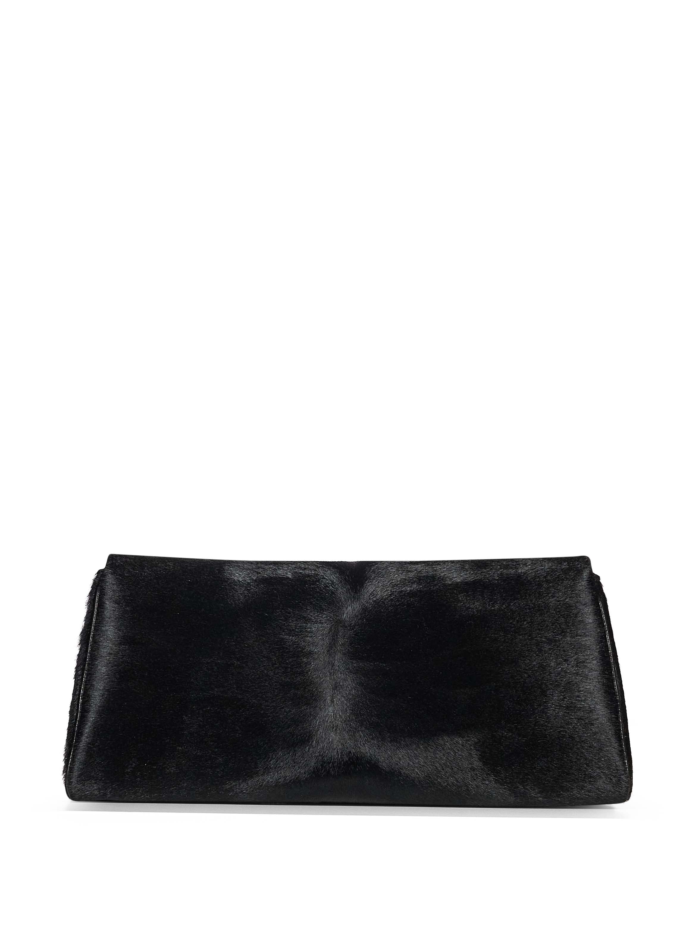 Clutch Audrey in cavallino in nero 