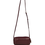 Borsa a tracolla Kye in pelle scamosciata in bordeaux 