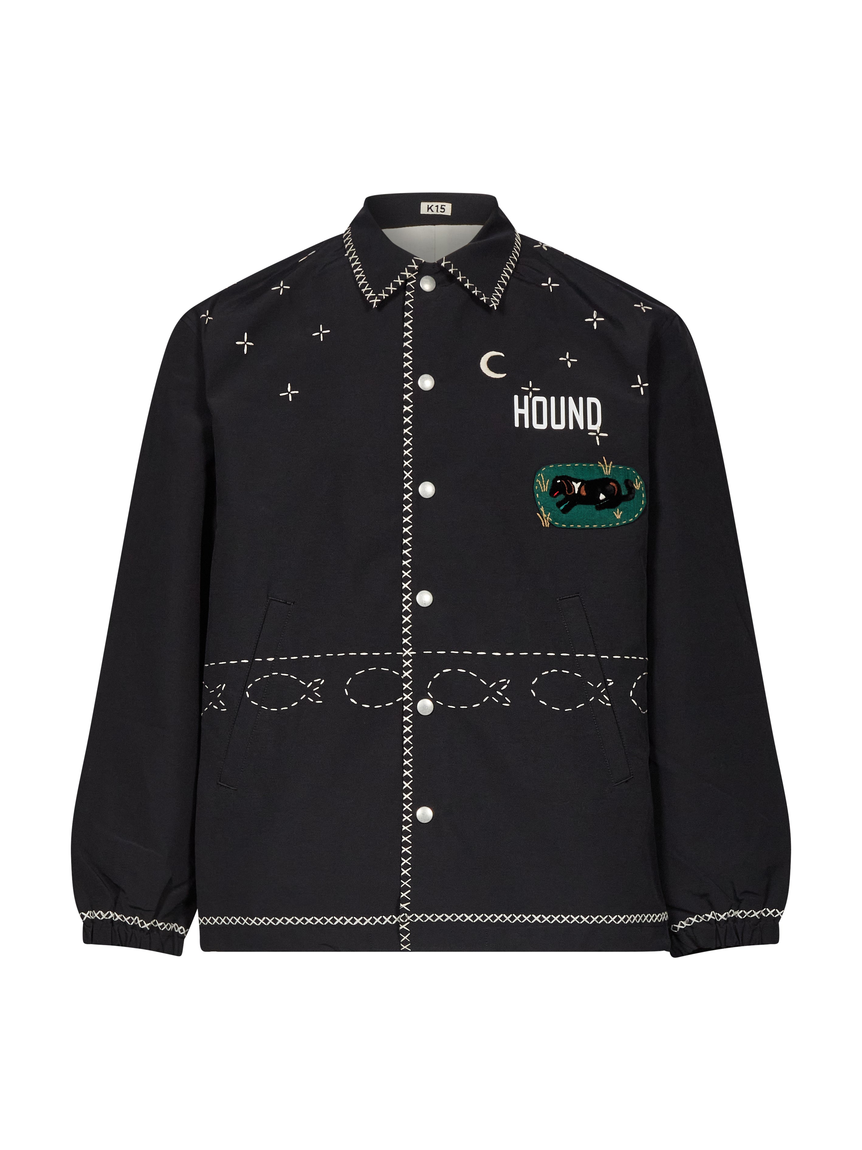 Giacca camicia con dettagli in nero 