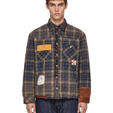 Giacca camicia con patchwork multicolor 