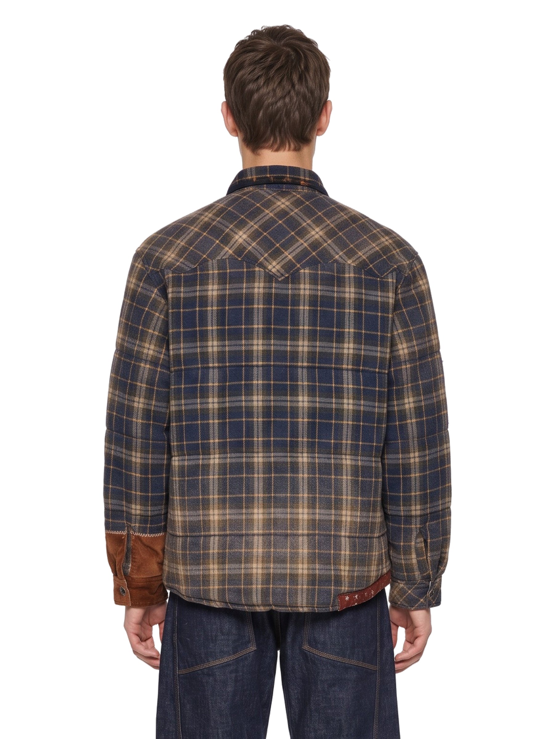 Giacca camicia con patchwork multicolor 