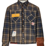Giacca camicia con patchwork multicolor 