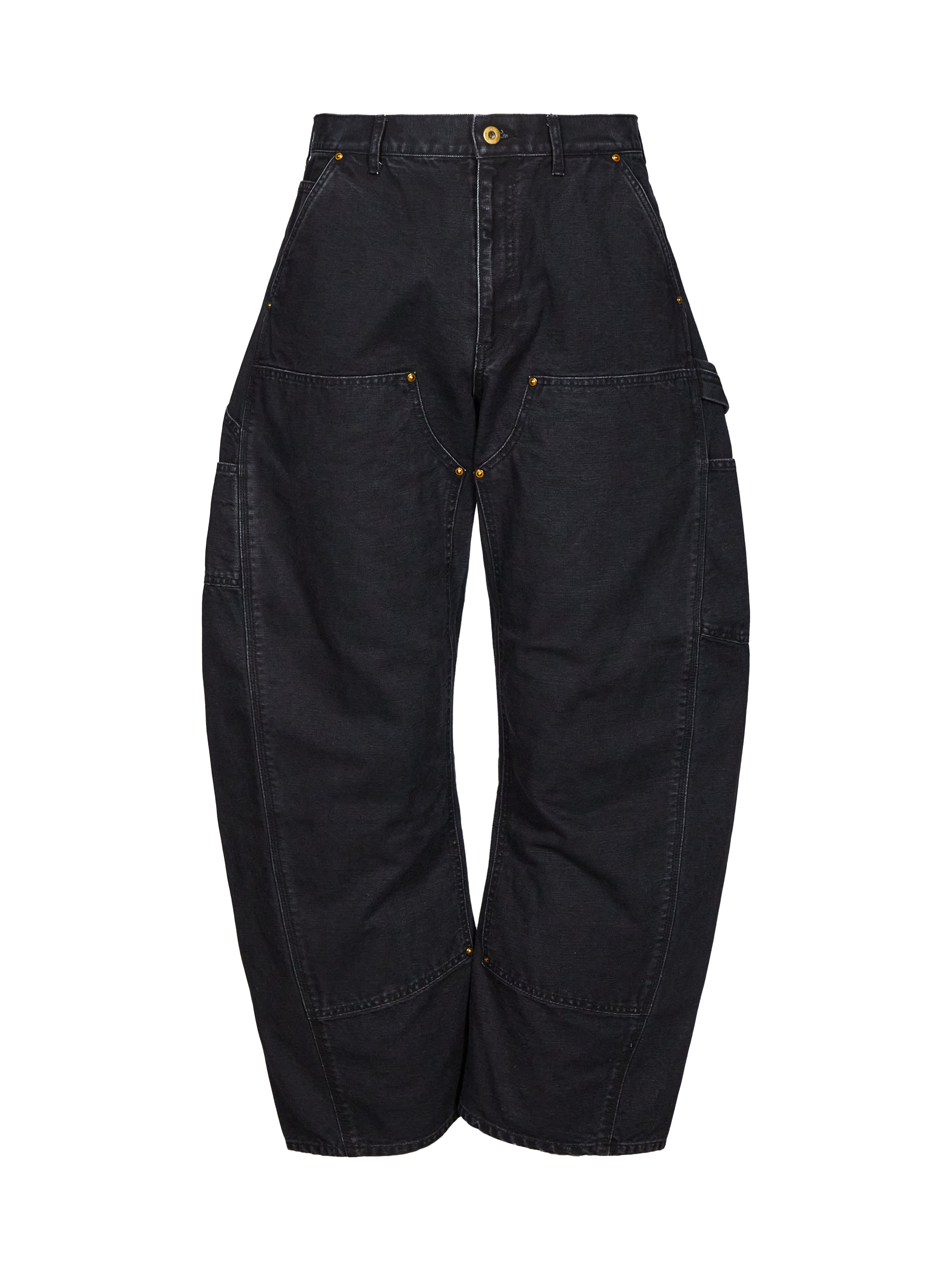Jeans con gamba ampia in nero 