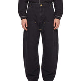 Jeans con gamba ampia in nero 
