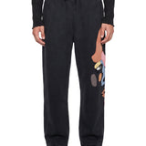 Pantaloni tuta side eye in nero 