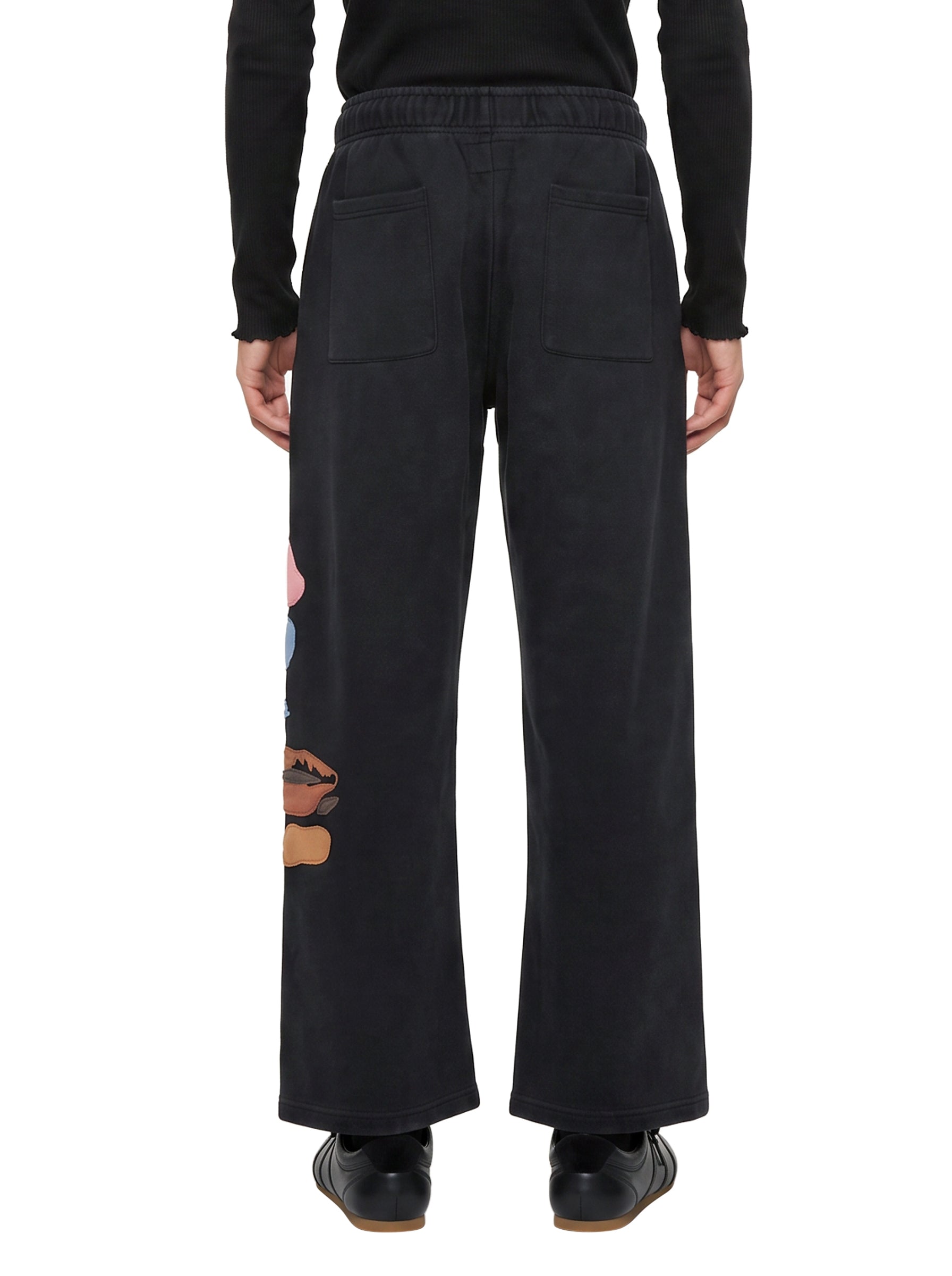 Pantaloni tuta side eye in nero 