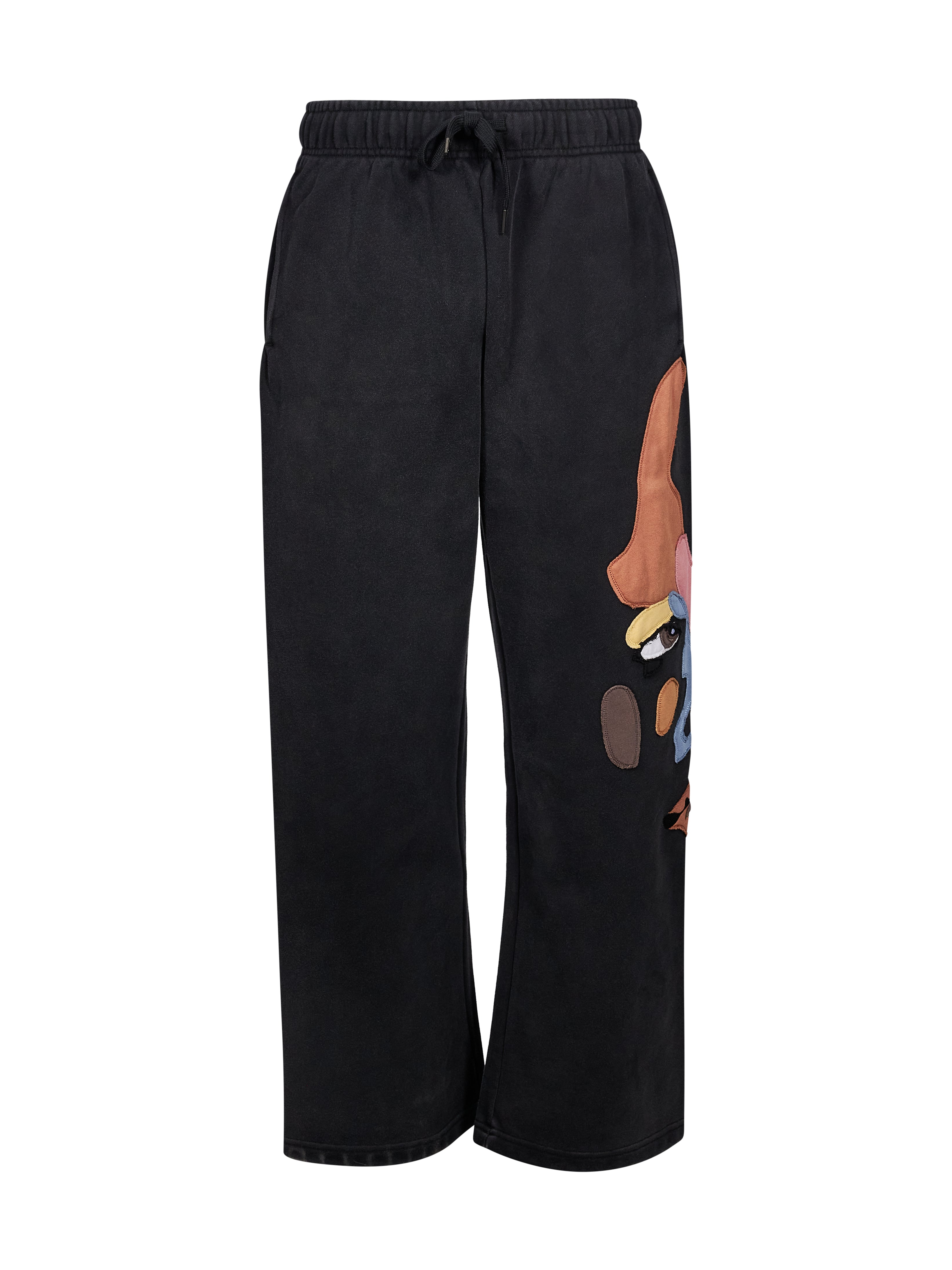 Pantaloni tuta side eye in nero 