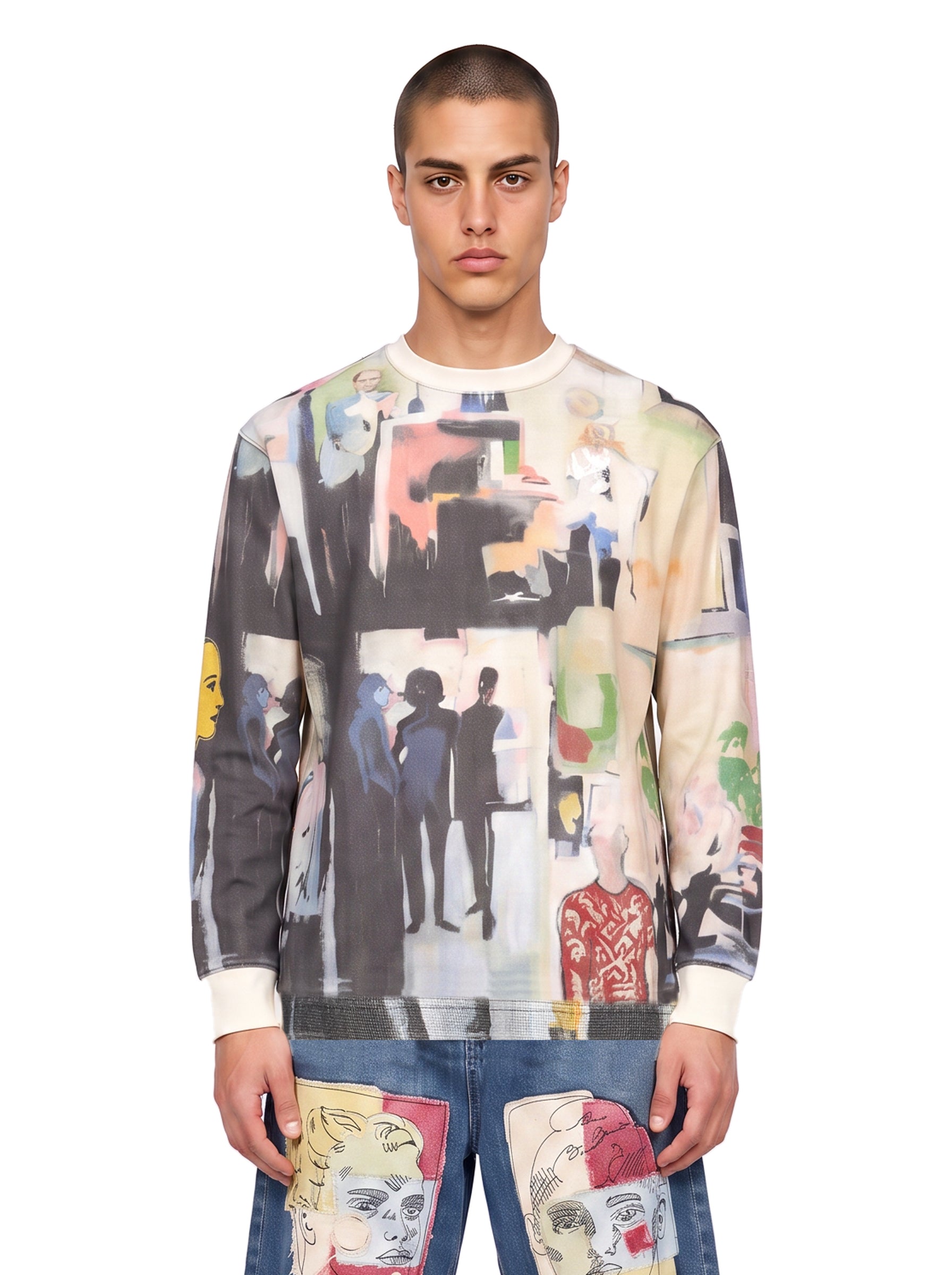 Maglia termica all hands on deck multicolor 