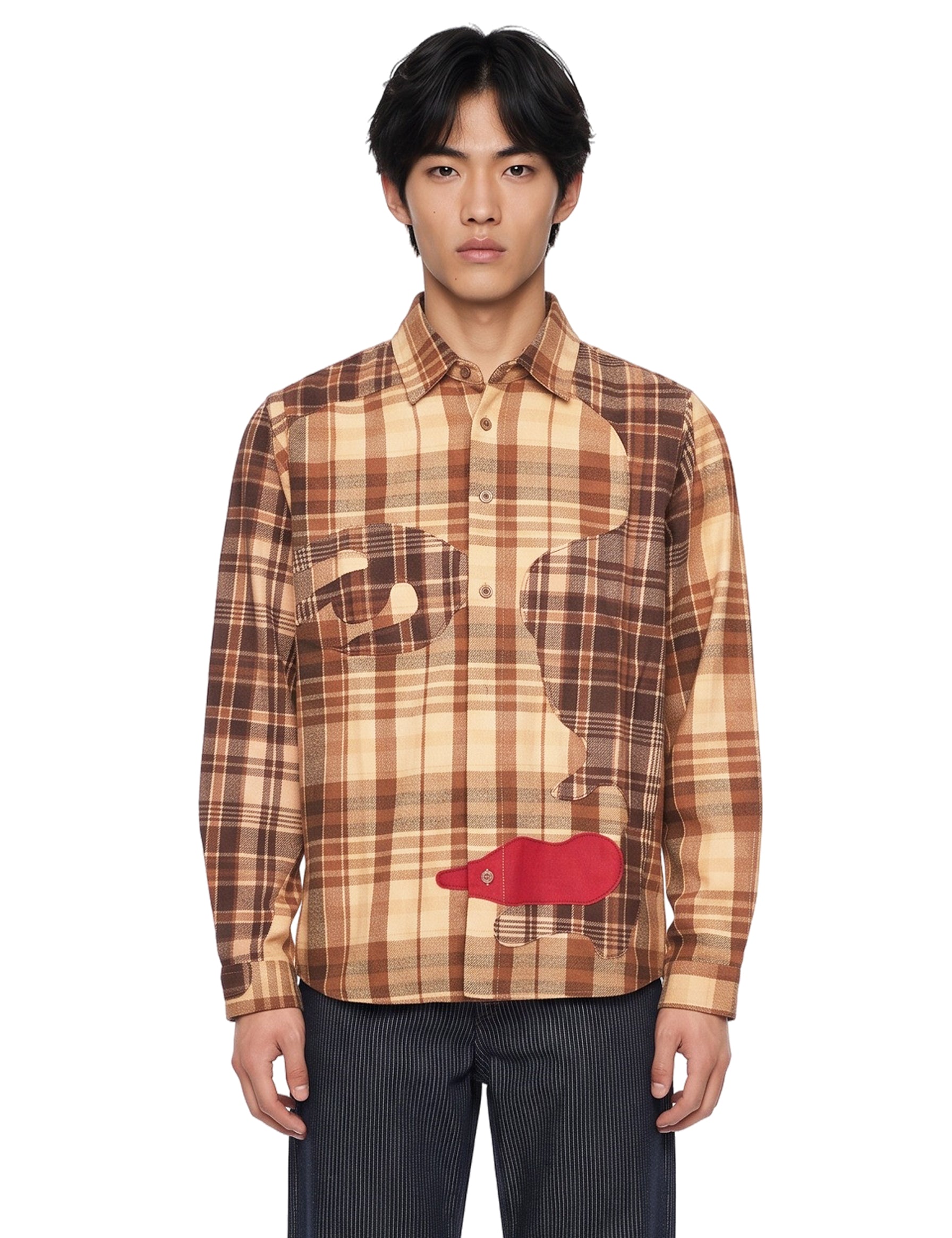 Camicia patchwork multicolor 