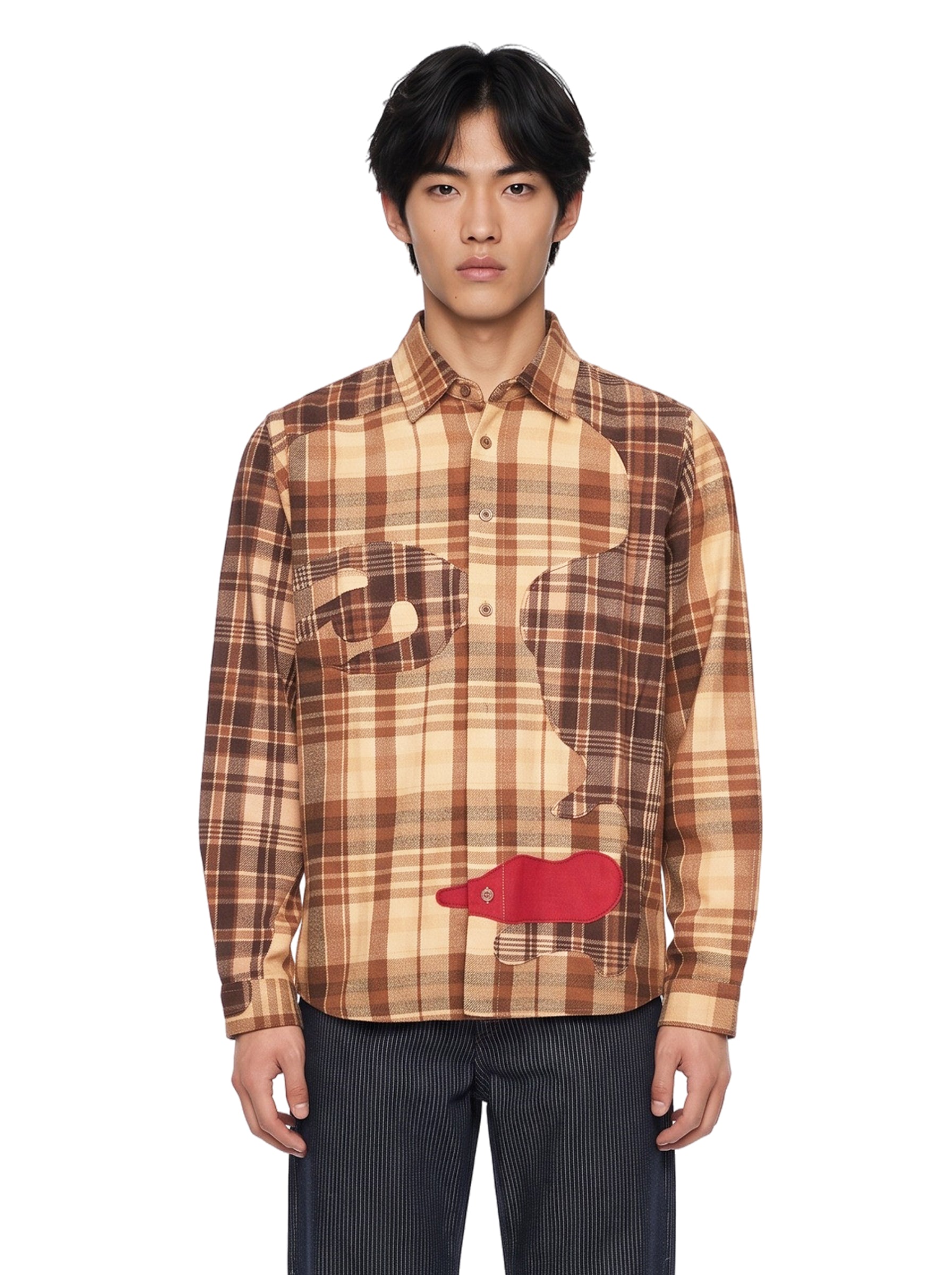 Camicia patchwork multicolor 