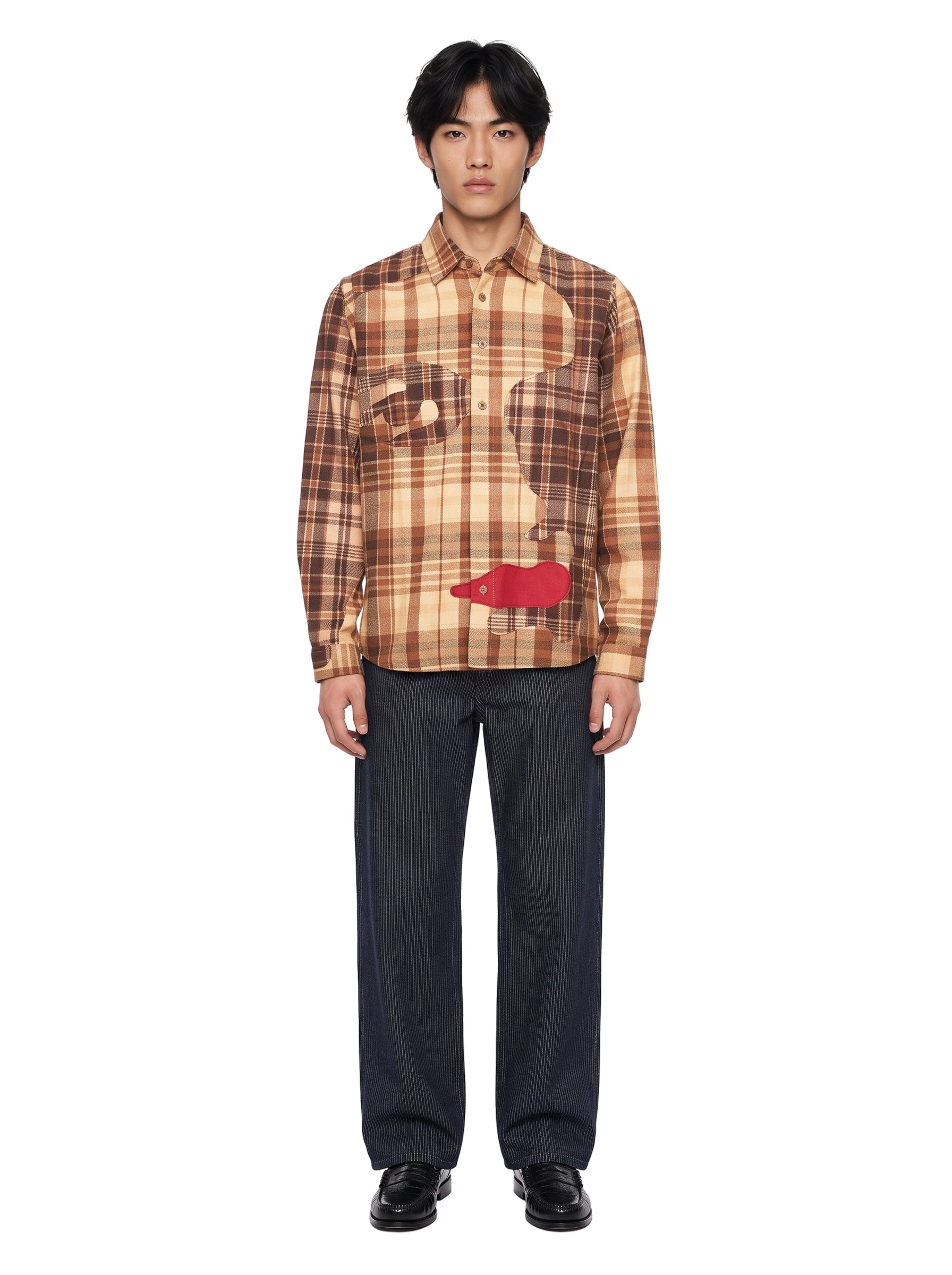 Camicia patchwork multicolor 