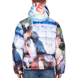 Piumino stampato sunday mornings multicolor 