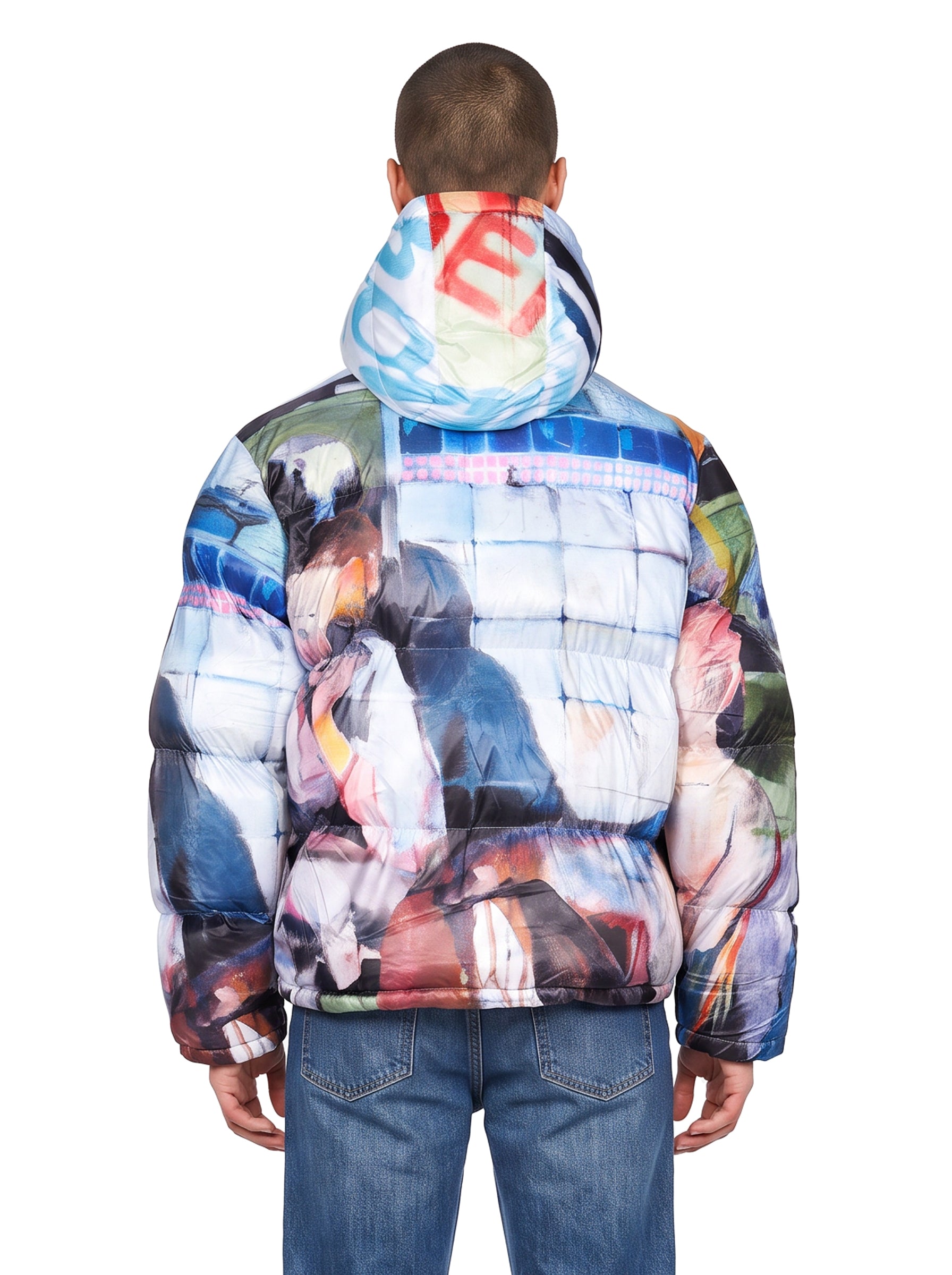 Piumino stampato sunday mornings multicolor 
