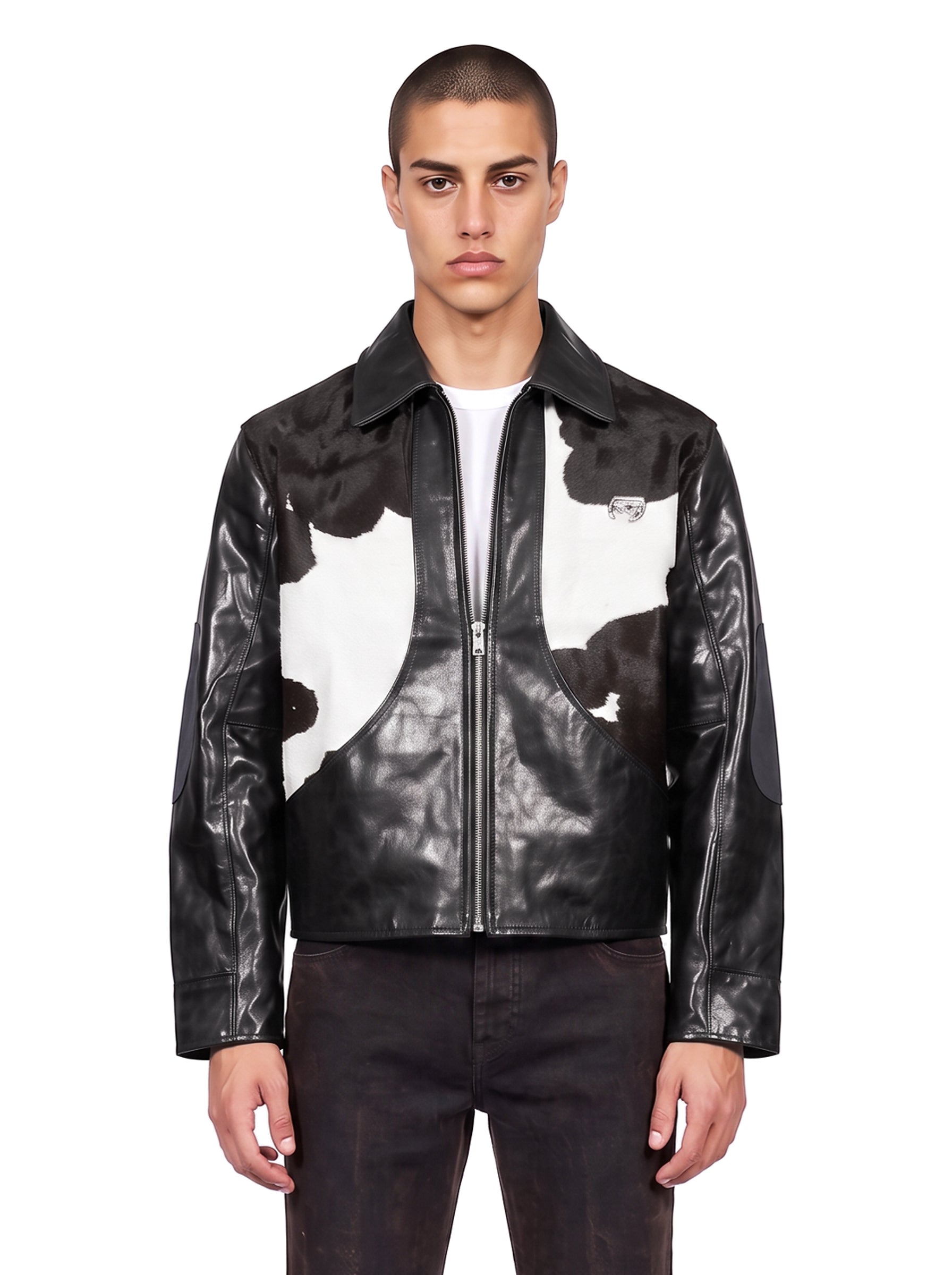Giacca in pelle nera 