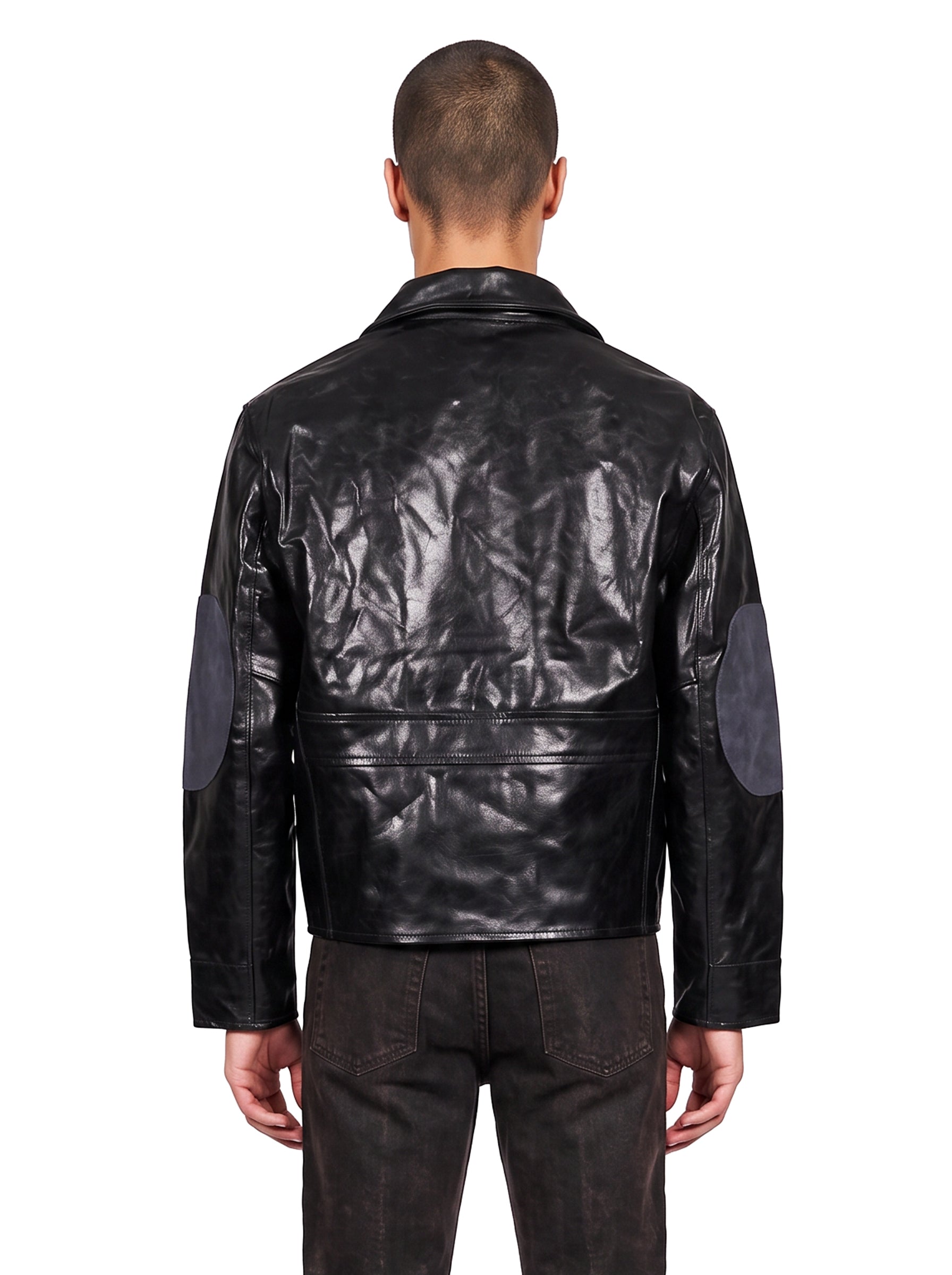 Giacca in pelle nera 