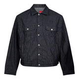 Giacca denim a righe in blu 
