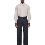 Jeans con stampa colombe in blu 