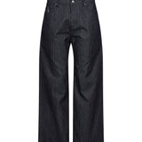 Jeans con stampa colombe in blu 