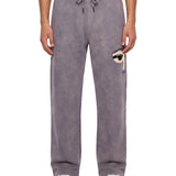 Pantaloni tuta con stampa in grigio 