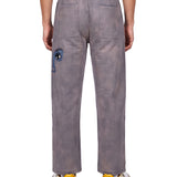 Pantaloni tuta con stampa in grigio 