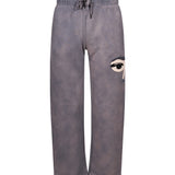 Pantaloni tuta con stampa in grigio 