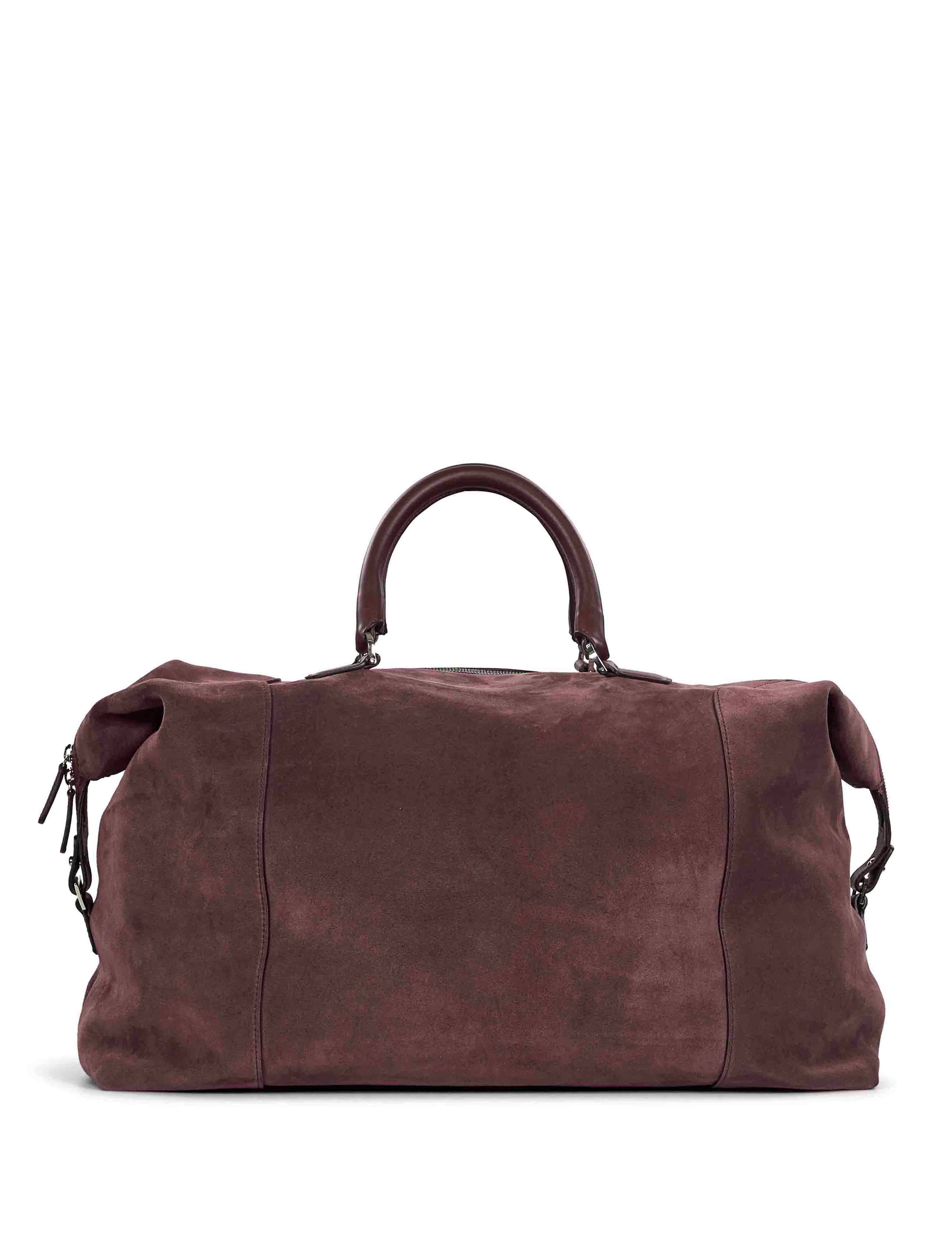 Borsa a mano in suede bordeaux 