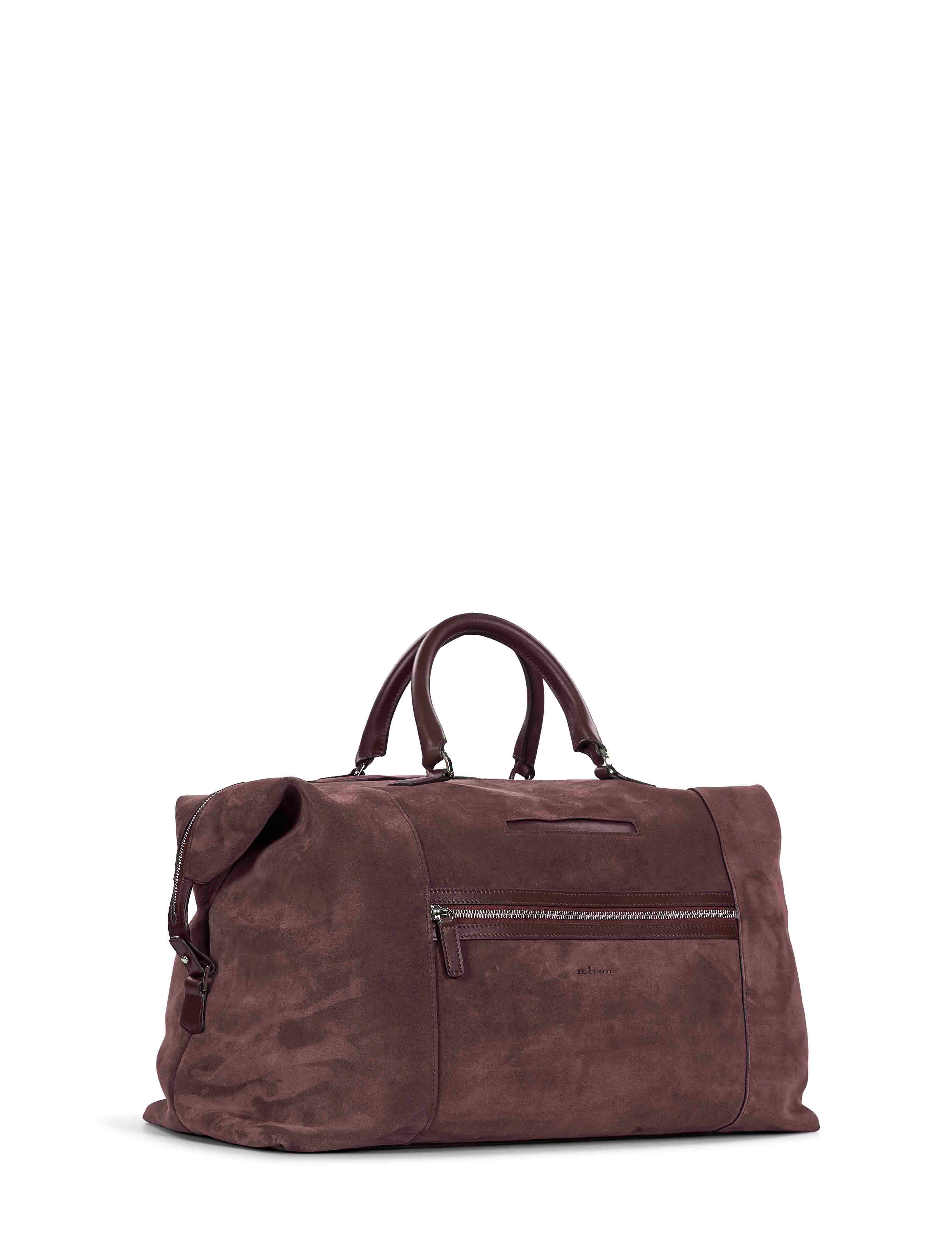 Borsa a mano in suede bordeaux 