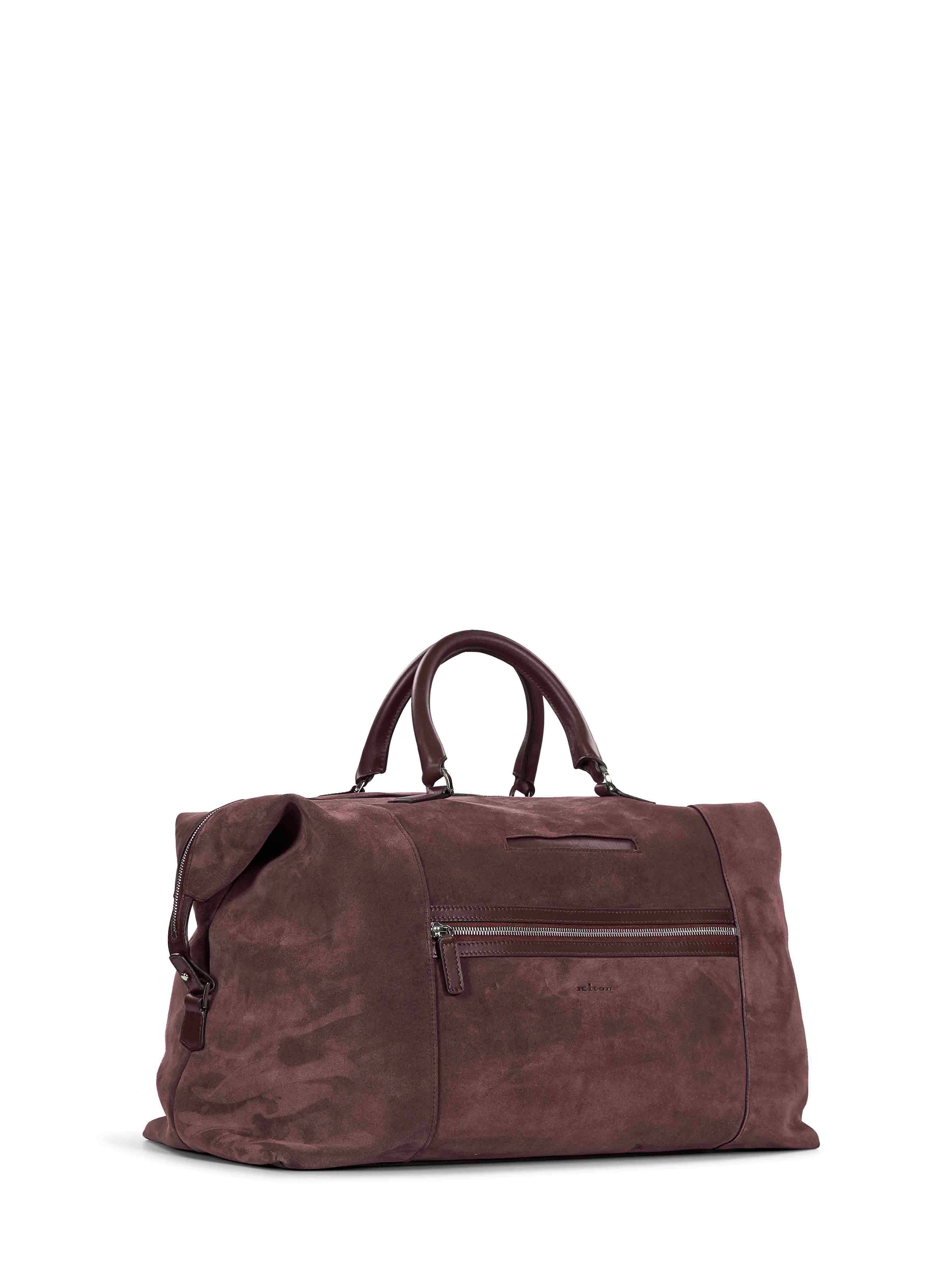Borsa a mano in suede bordeaux 