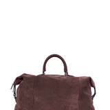 Borsa a mano in suede bordeaux 