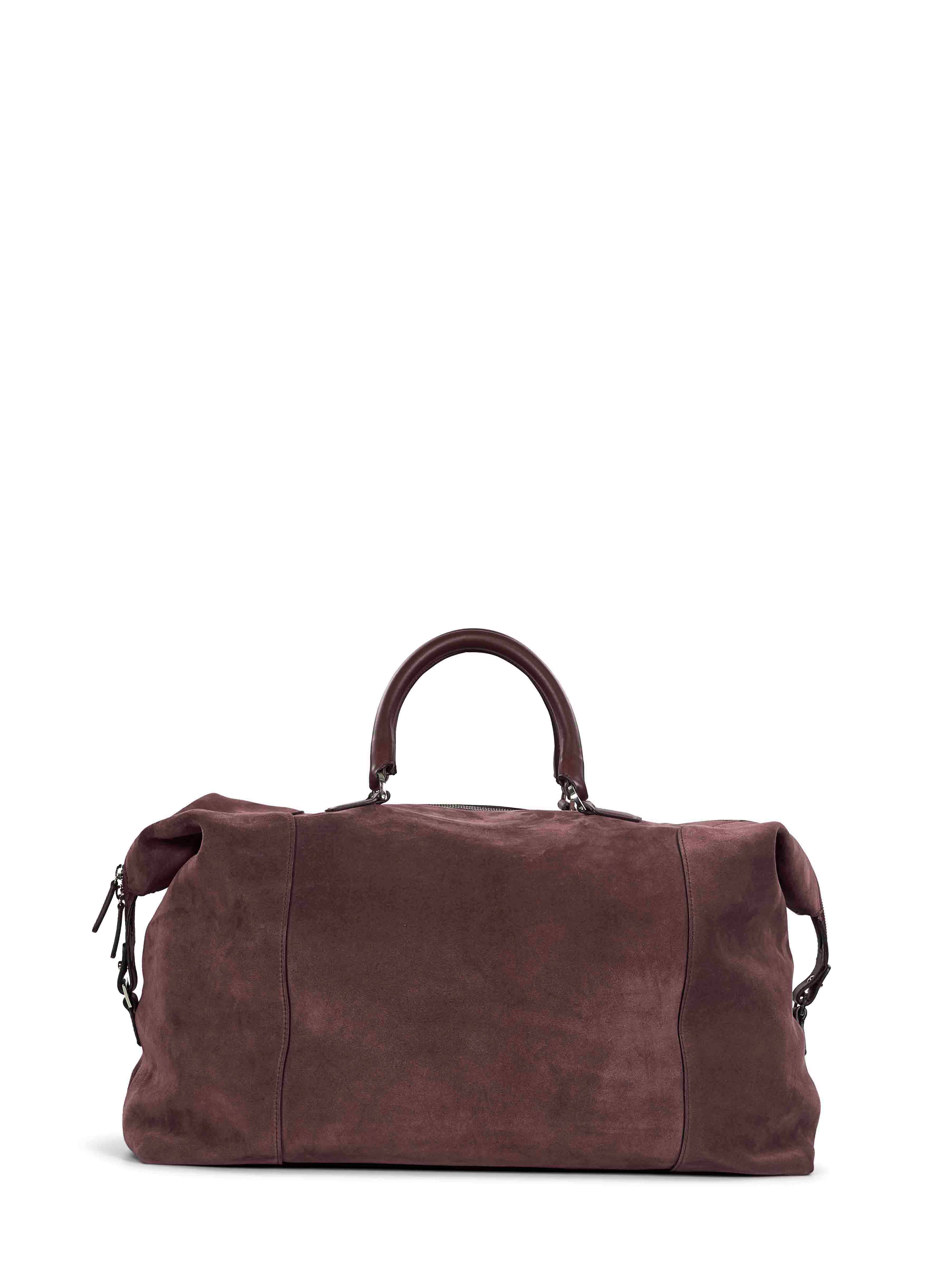 Borsa a mano in suede bordeaux 
