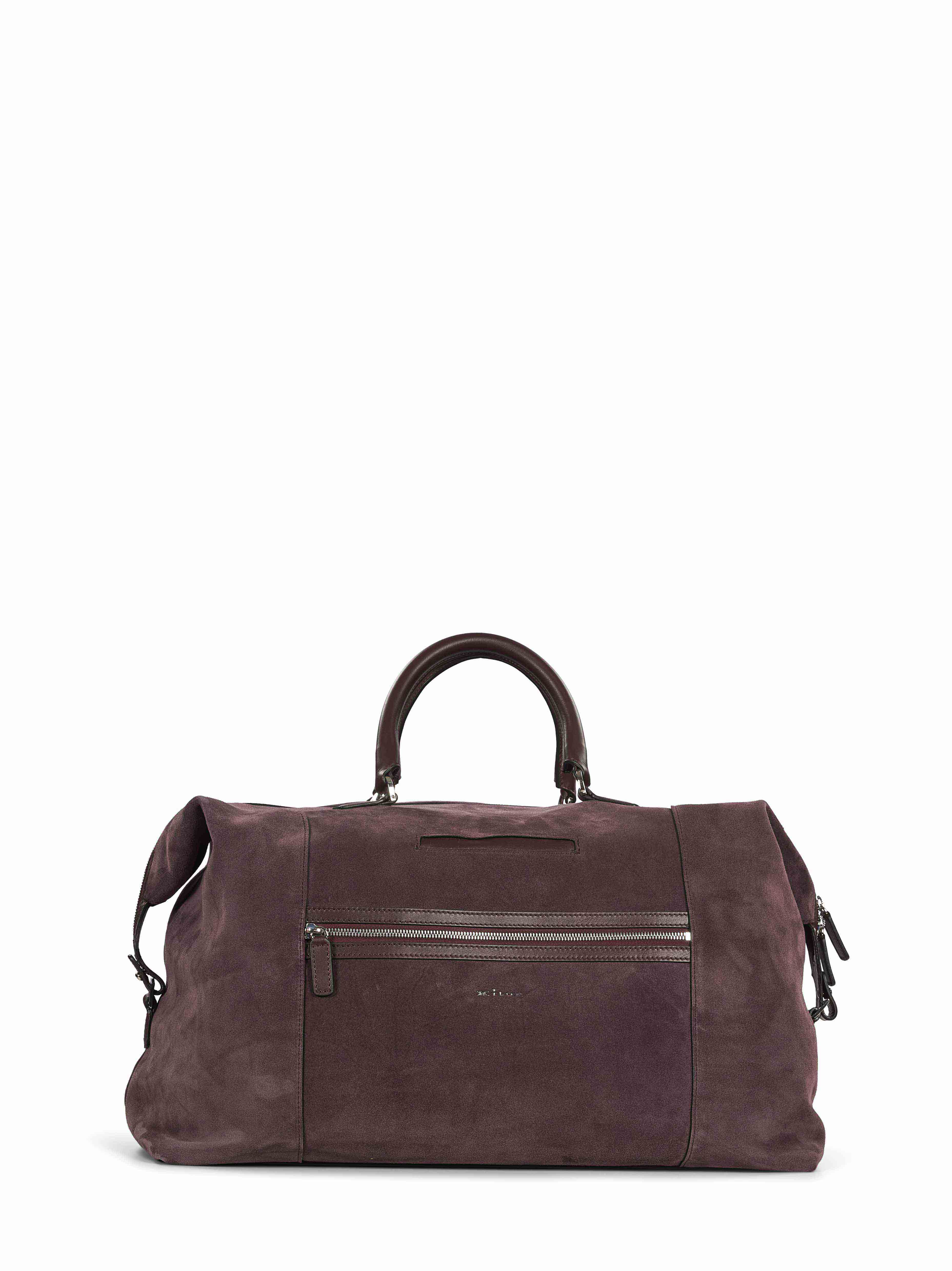 Borsa a mano in suede bordeaux 