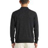 Maglione stile polo a maniche lunghe in grigio 