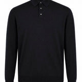 Maglione stile polo a maniche lunghe in grigio 