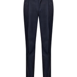Pantaloni con taglio dritto in lana blu 