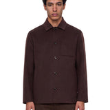 Giacca con tasca in marrone 