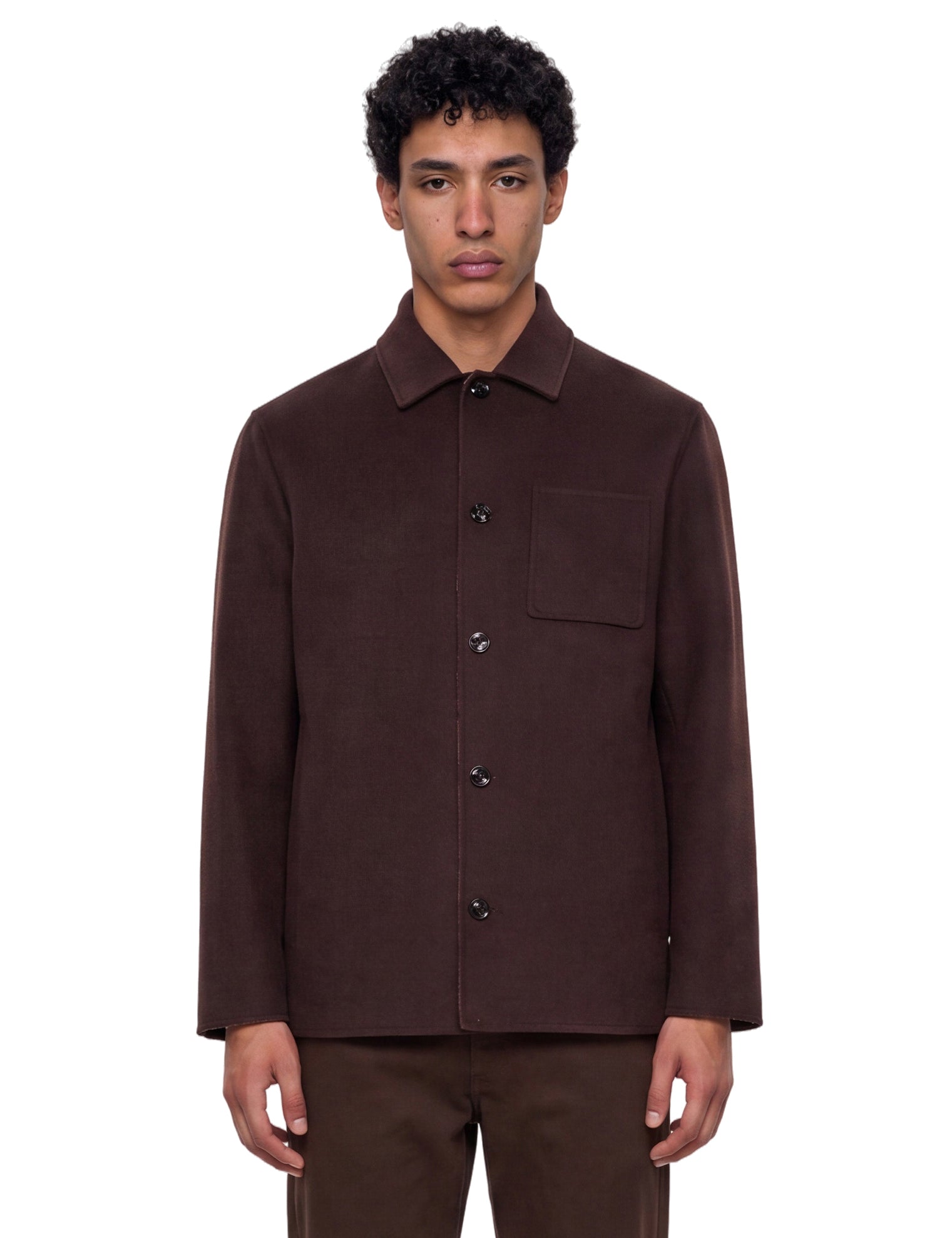 Giacca con tasca in marrone 