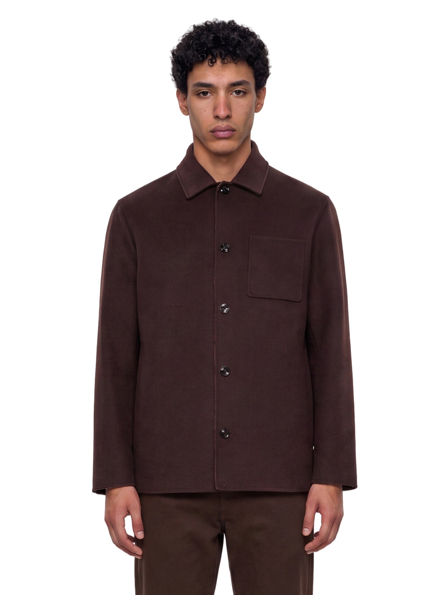 Giacca con tasca in marrone 