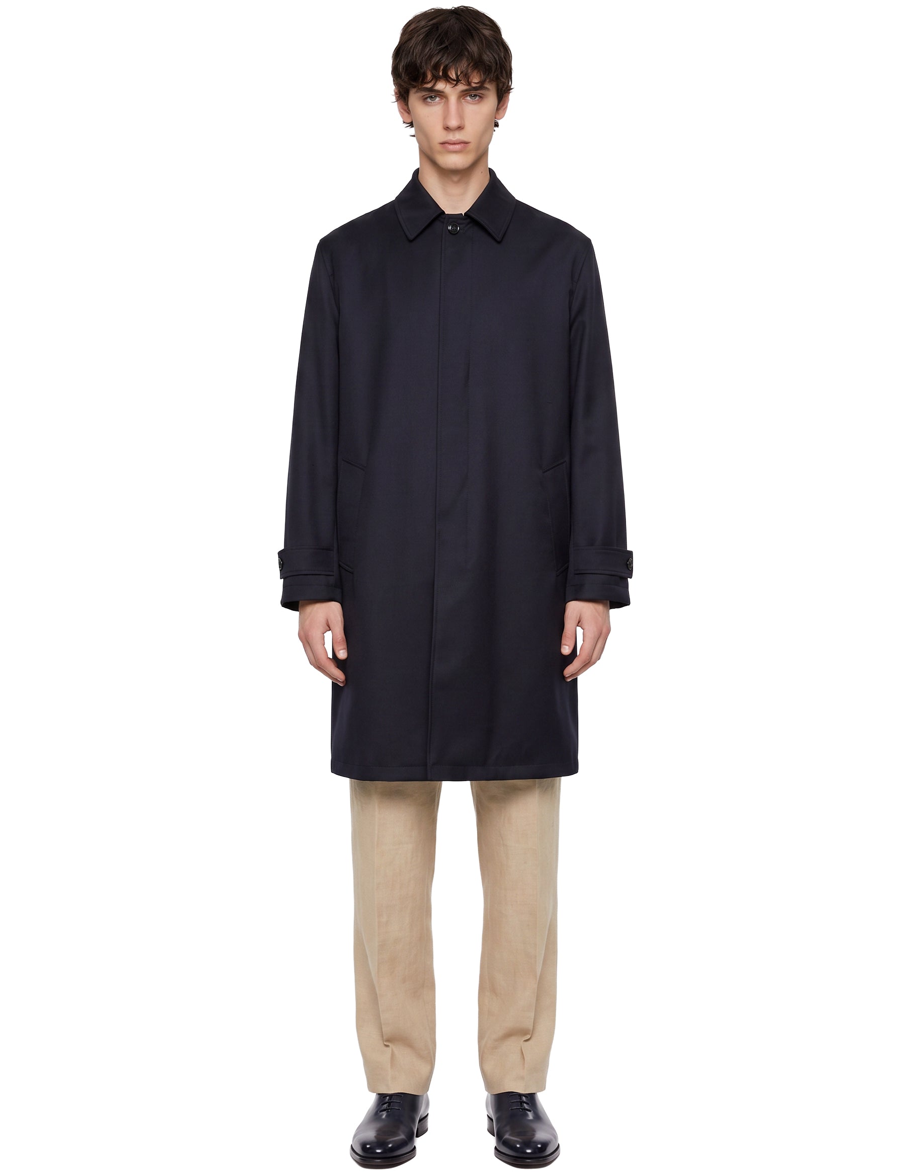 Cappotto monopetto in blu 