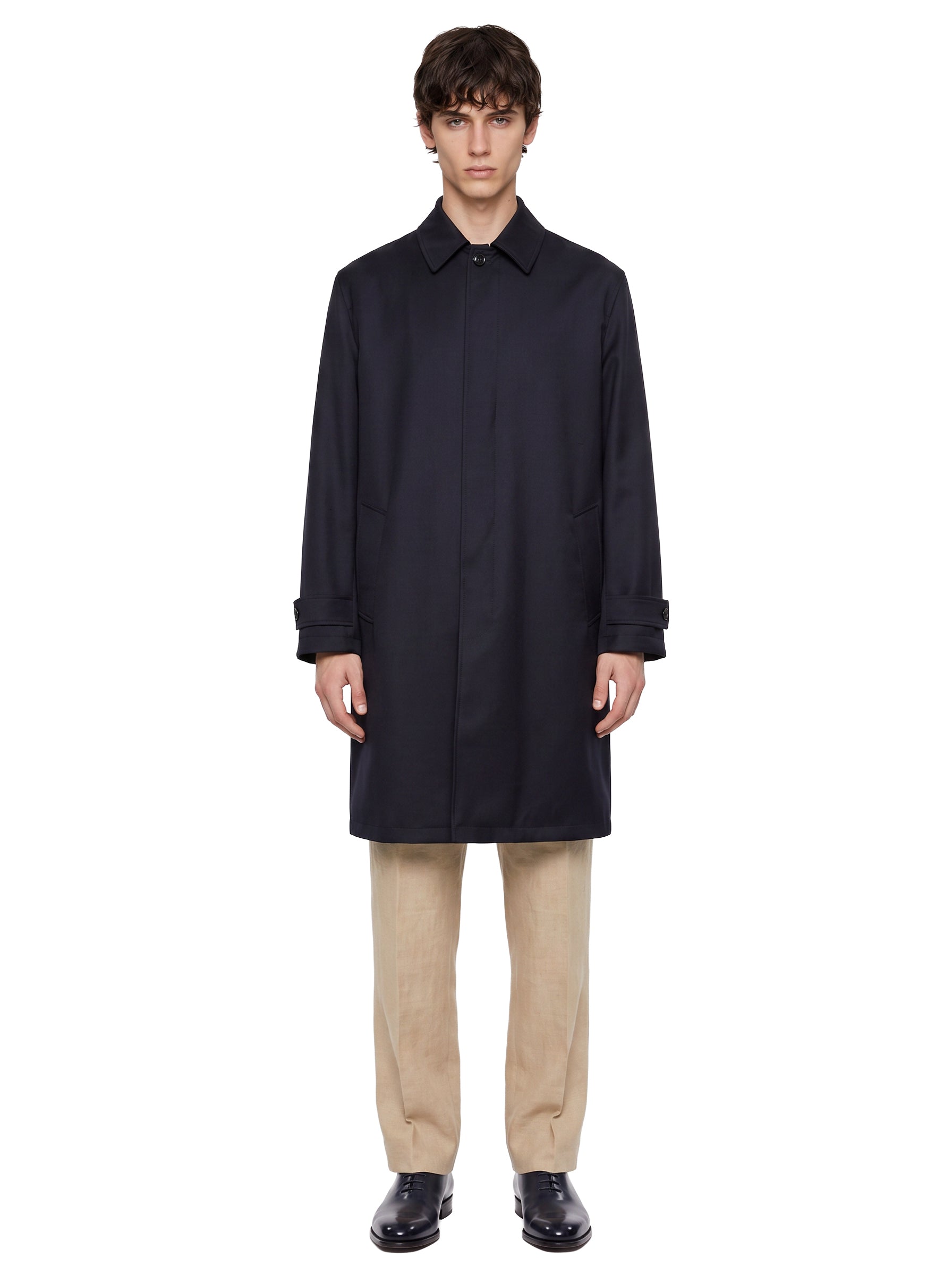 Cappotto monopetto in blu 