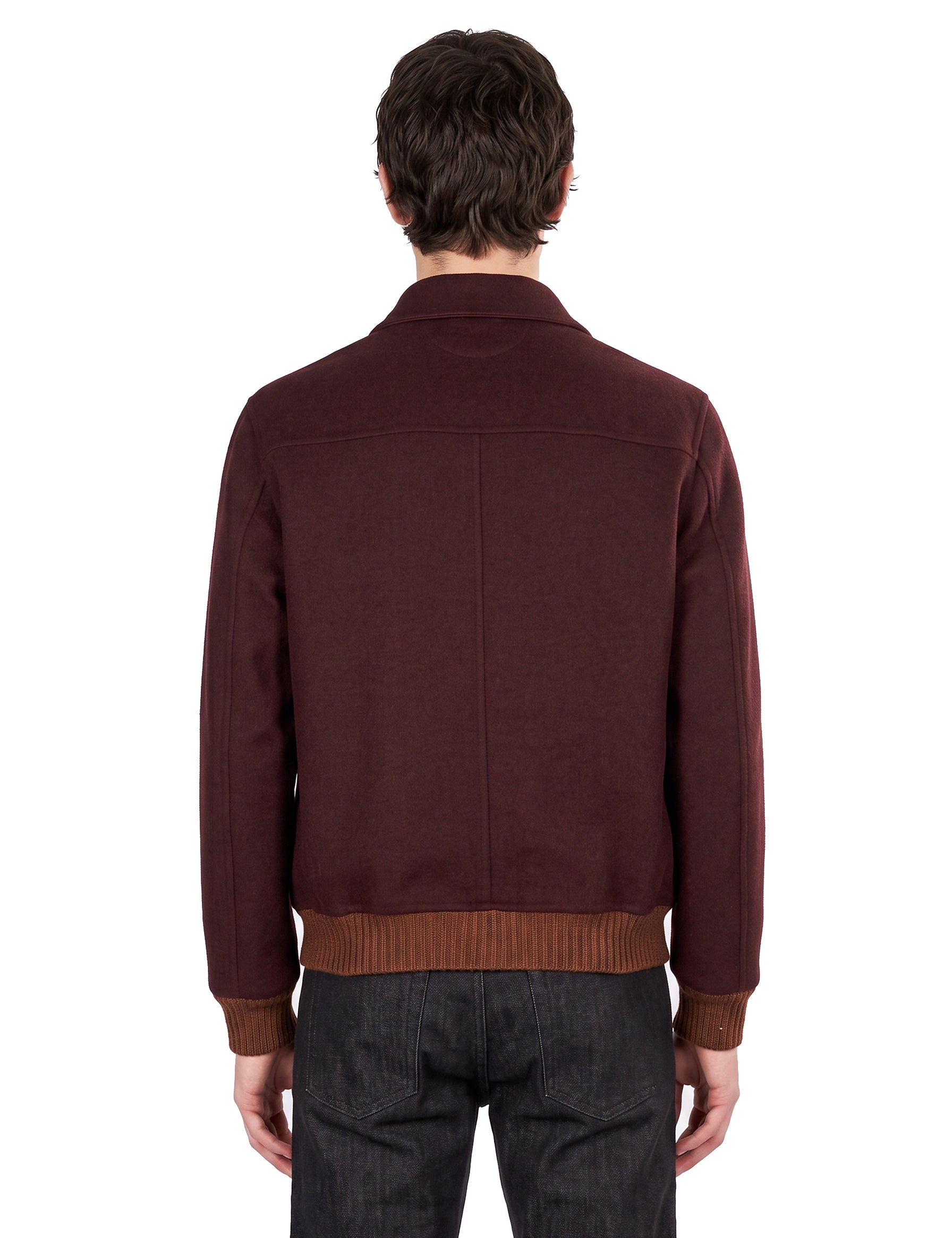 Giacca con zip in bordeaux 