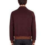 Giacca con zip in bordeaux 