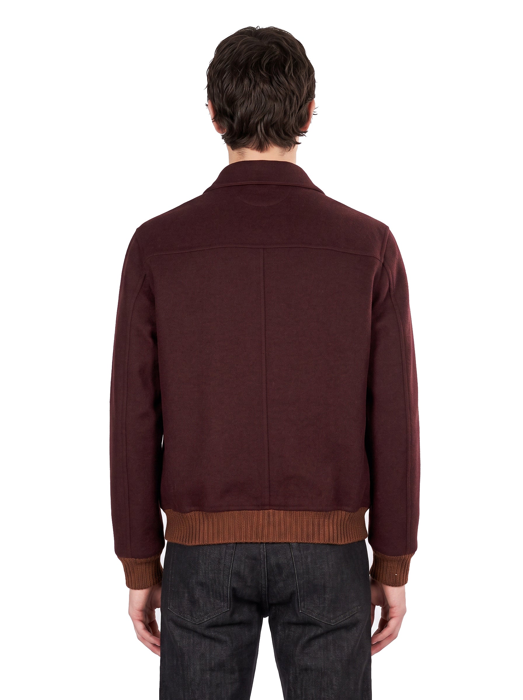 Giacca con zip in bordeaux 