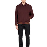 Giacca con zip in bordeaux 