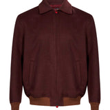 Giacca con zip in bordeaux 