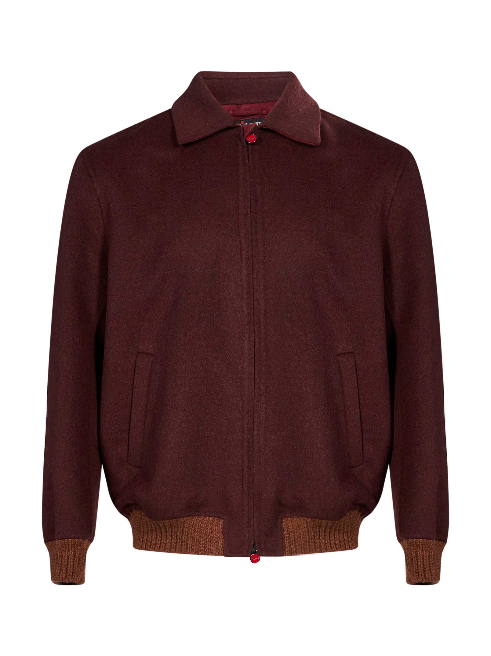 Giacca con zip in bordeaux 