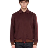 Giacca con zip in bordeaux 
