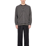 Cardigan in cashmere e seta grigio 