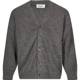 Cardigan in cashmere e seta grigio 